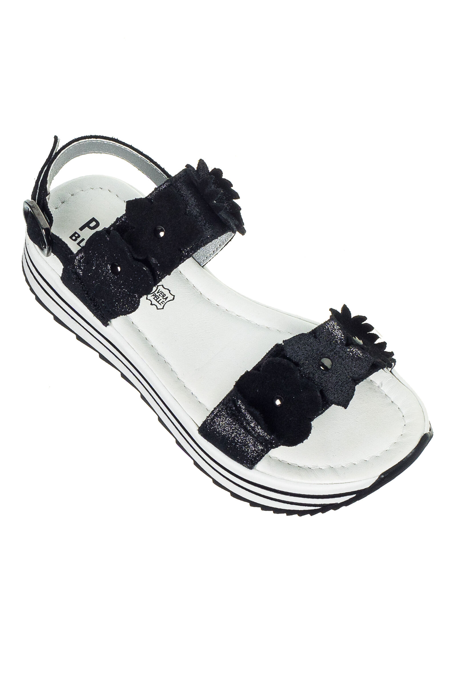 Сандалии дев. АРТ.7434022,чер,н.к/н.к-и.к