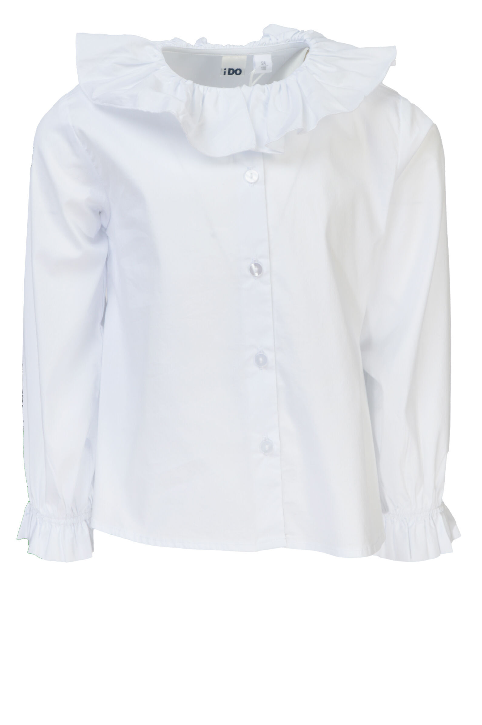 Блуза дев. АРТ.4 7552/00,бел,хл-пэ-эл