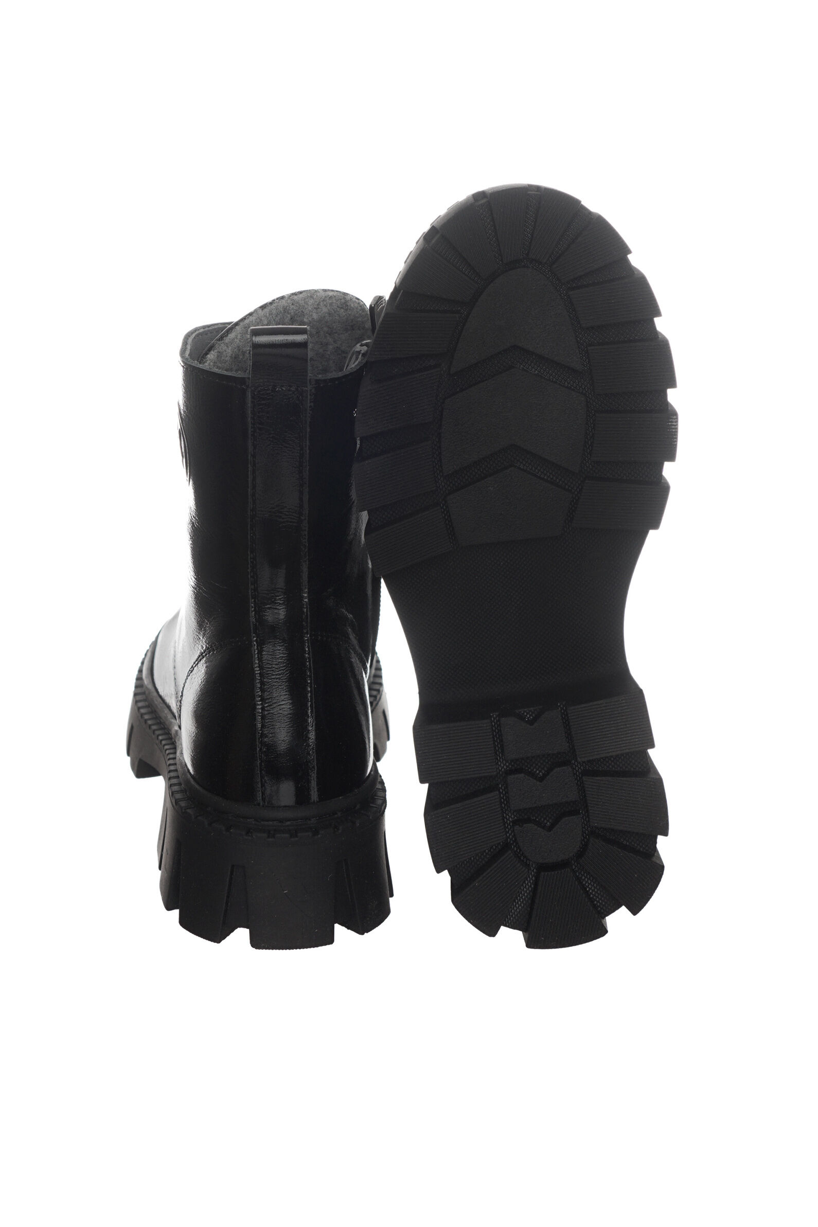 Ботинки дев. АРТ.5-512448-2558,чер,н.лак/шер