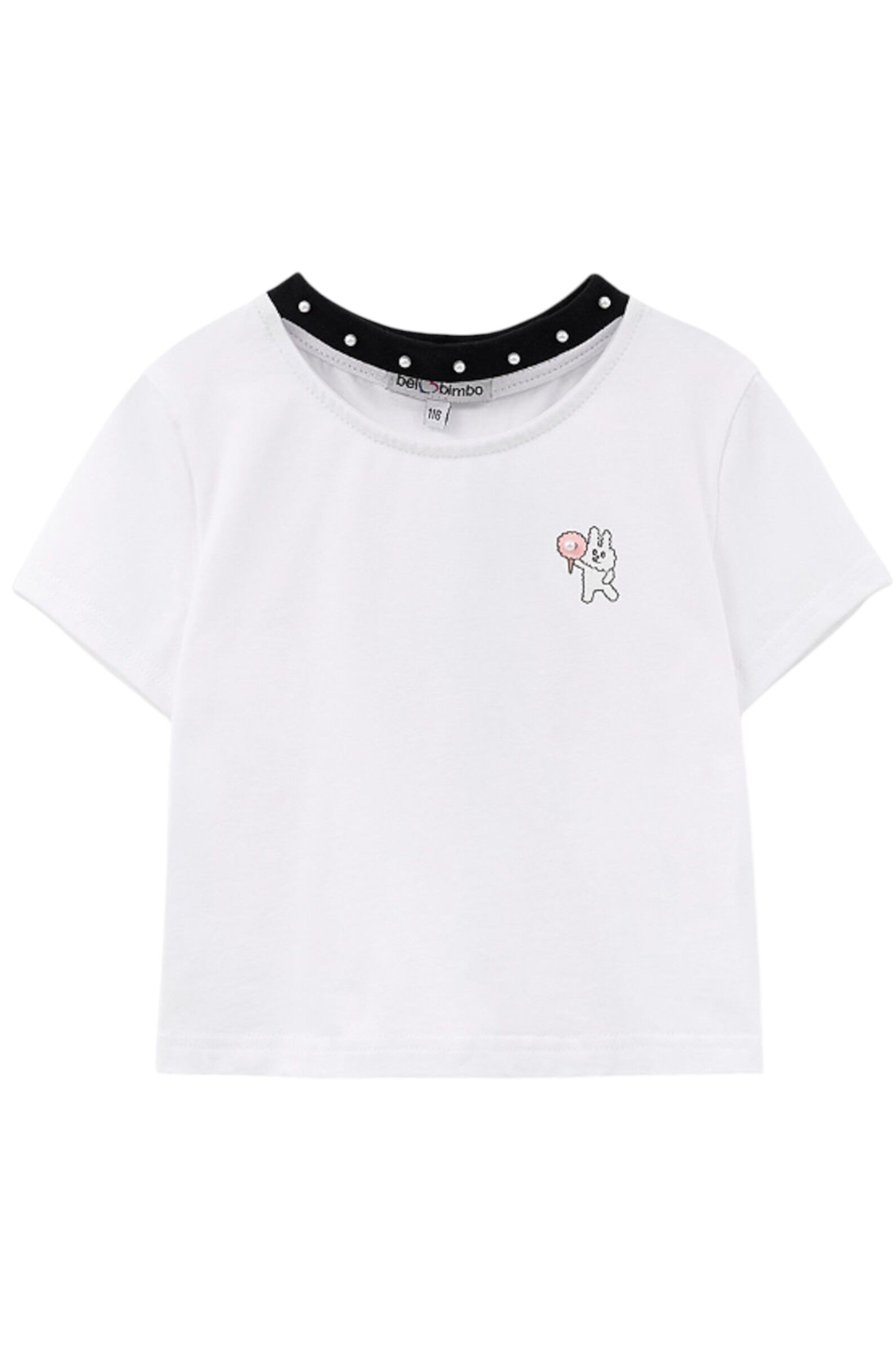 Футболка дев. АРТ.260059,чер-бел,хл-эл