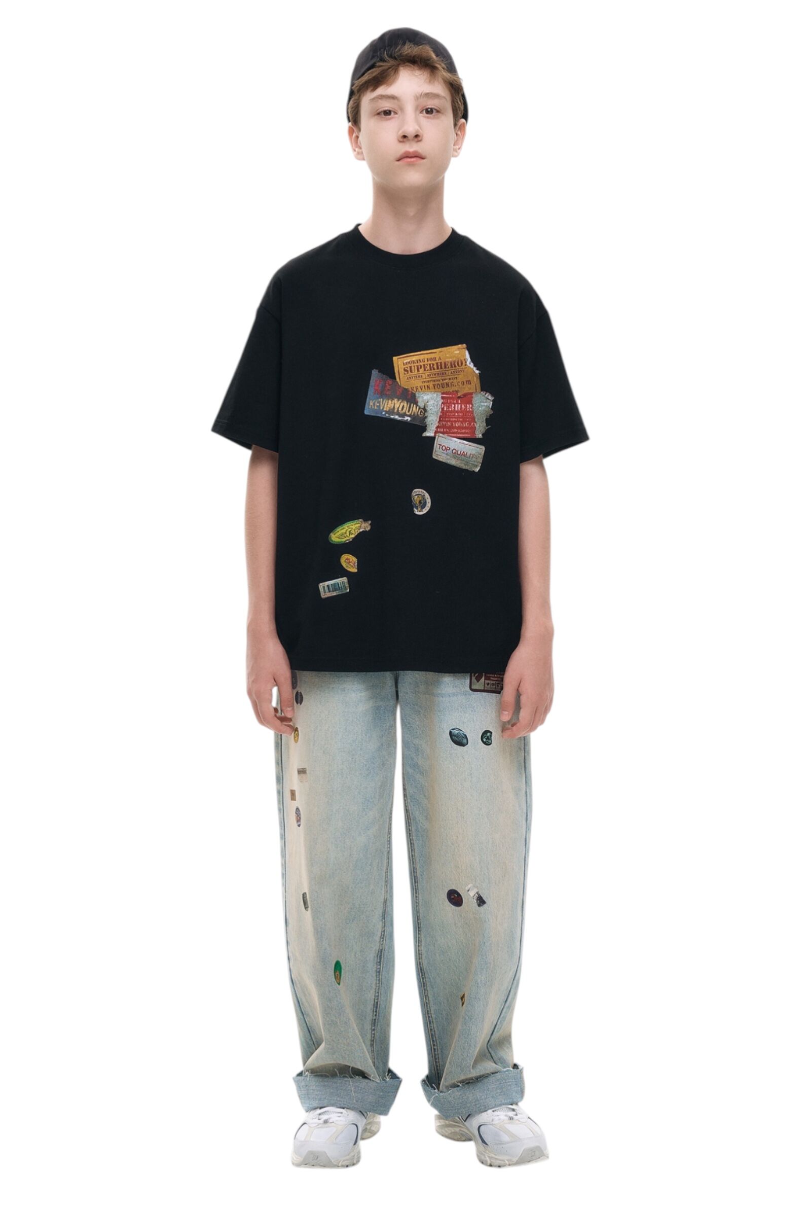 Футболка АРТ.AA235033,чер-мул,хл