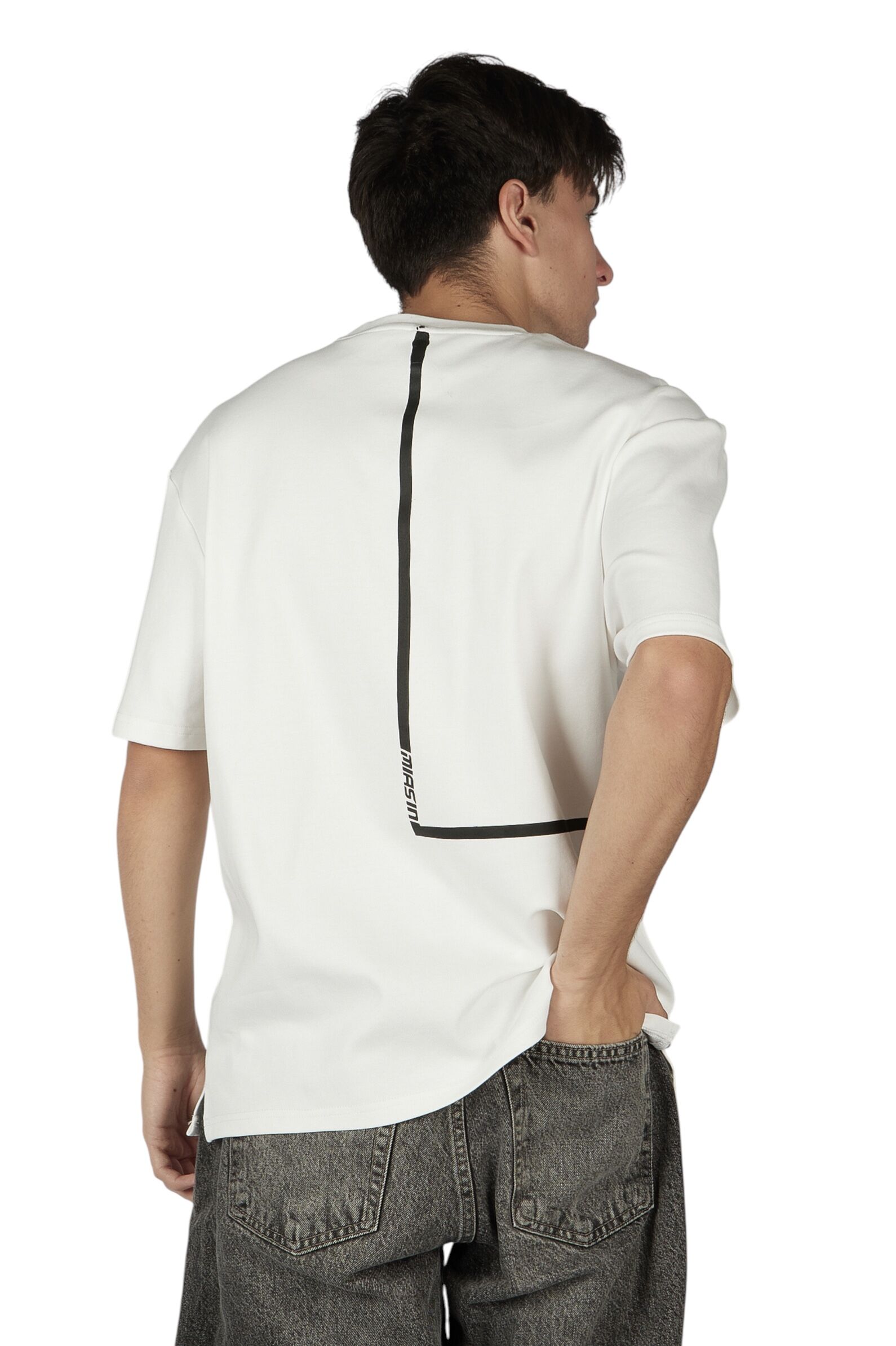 Футболка АРТ.B-TS36067,бел-чер,хл-эл