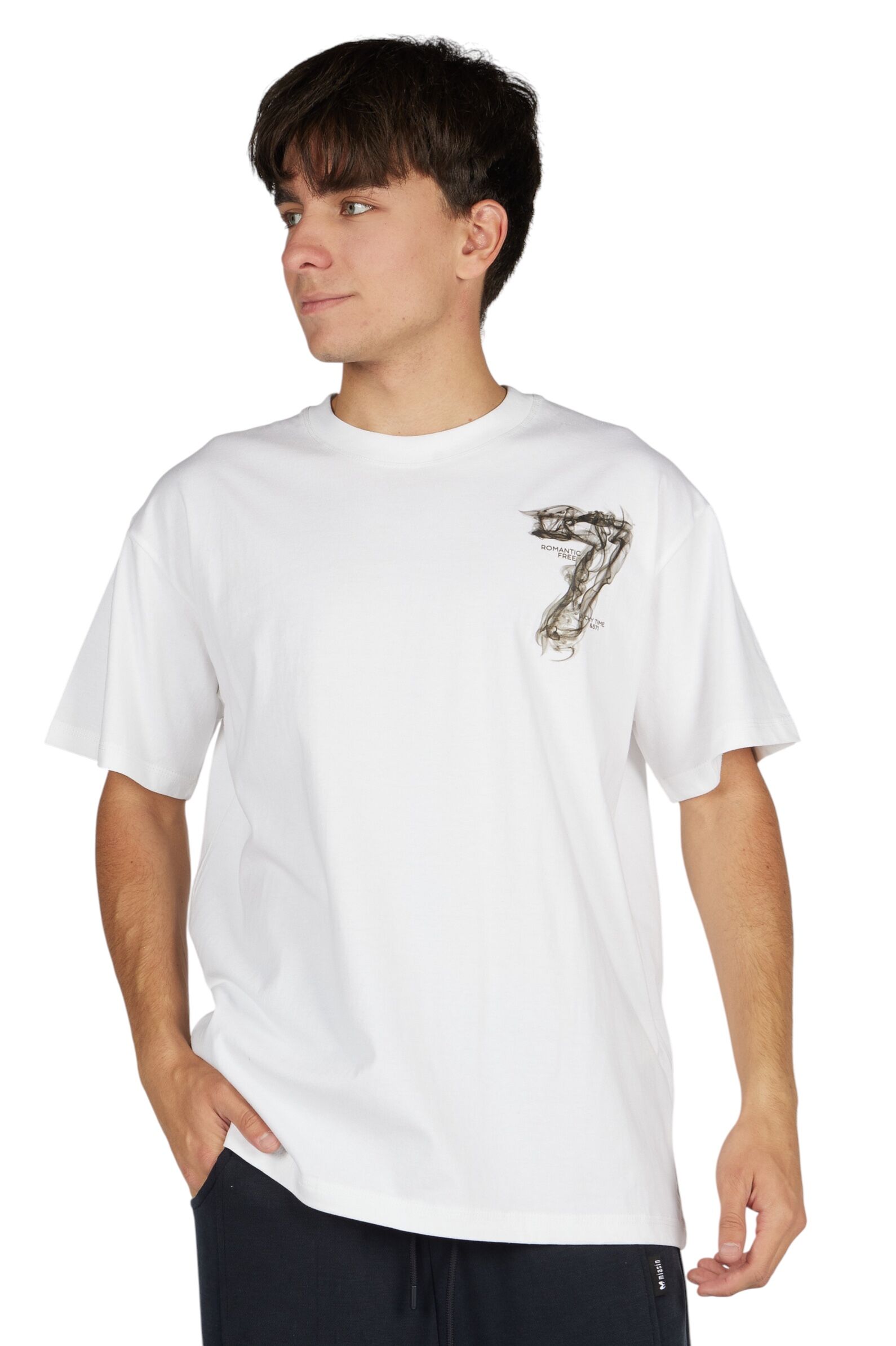 Футболка АРТ.B-TS36167,бел-чер,хл-эл