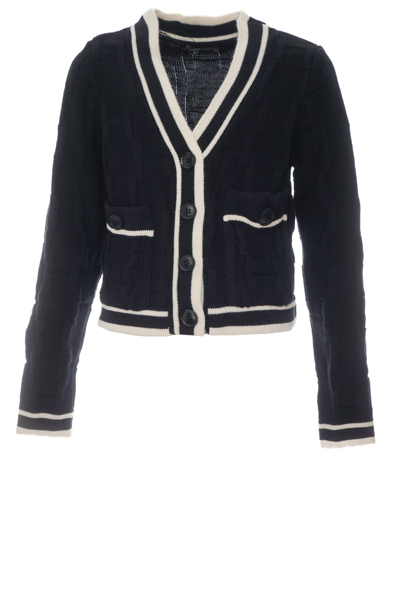 Кардиган дев. АРТ.8523,чер-беж,хл-акр