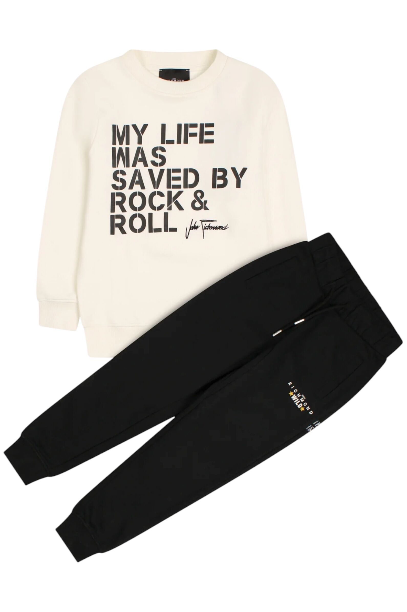 Костюм мал. АРТ.RBA24029PI,бел-чер,хл-пэ