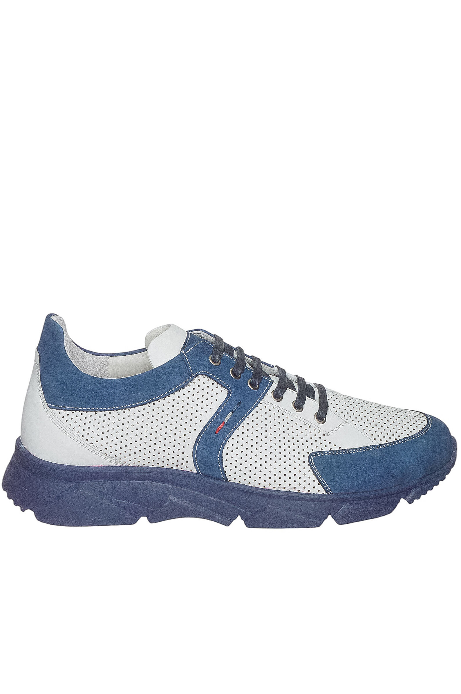 Кроссовки муж. АРТ.035840,бел-син,н.к-нуб/н.к