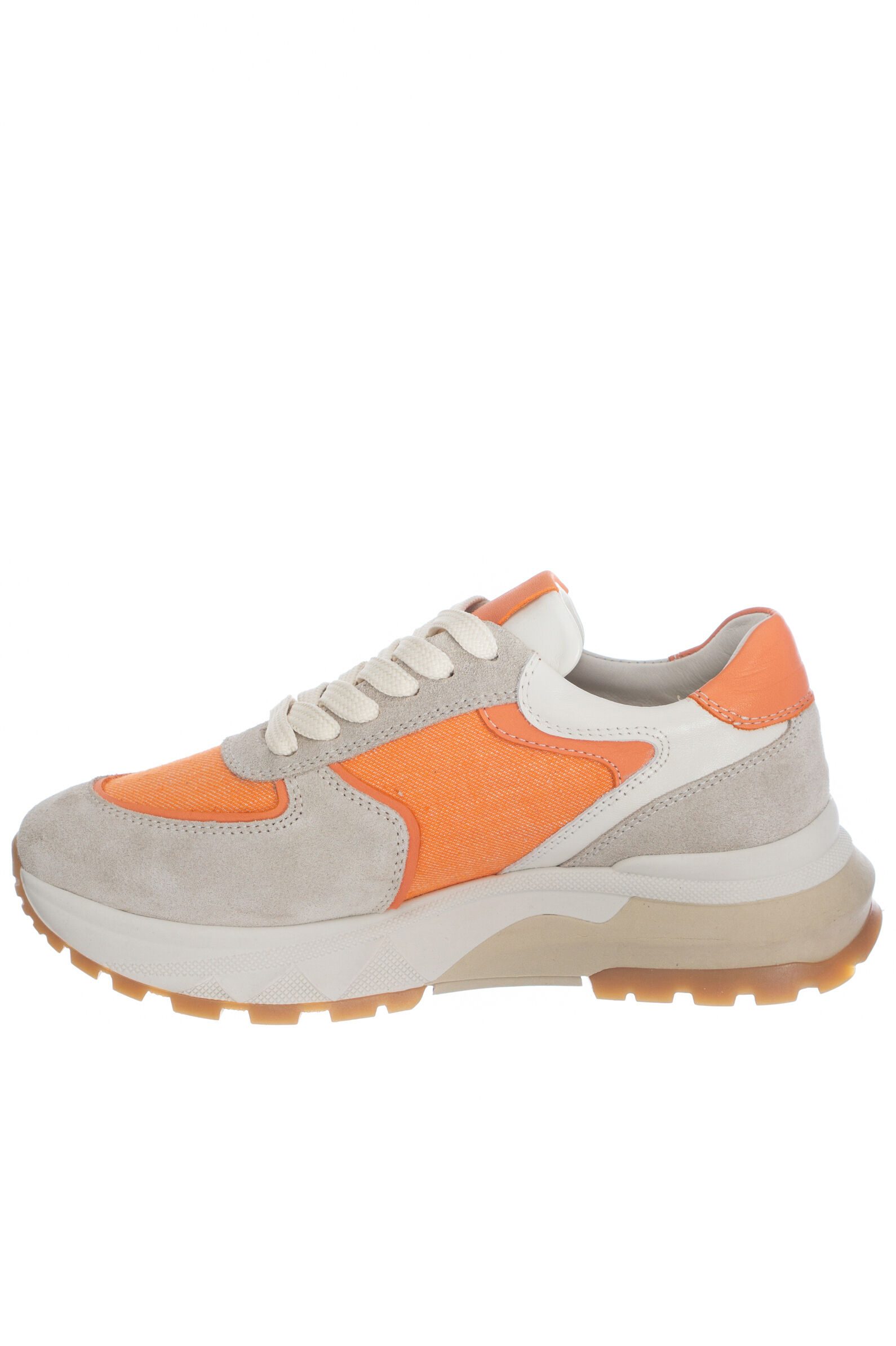 Кроссовки жен. АРТ.24YA-0480-161-22-837-03,сер-оранж,н.к-тек/н.к