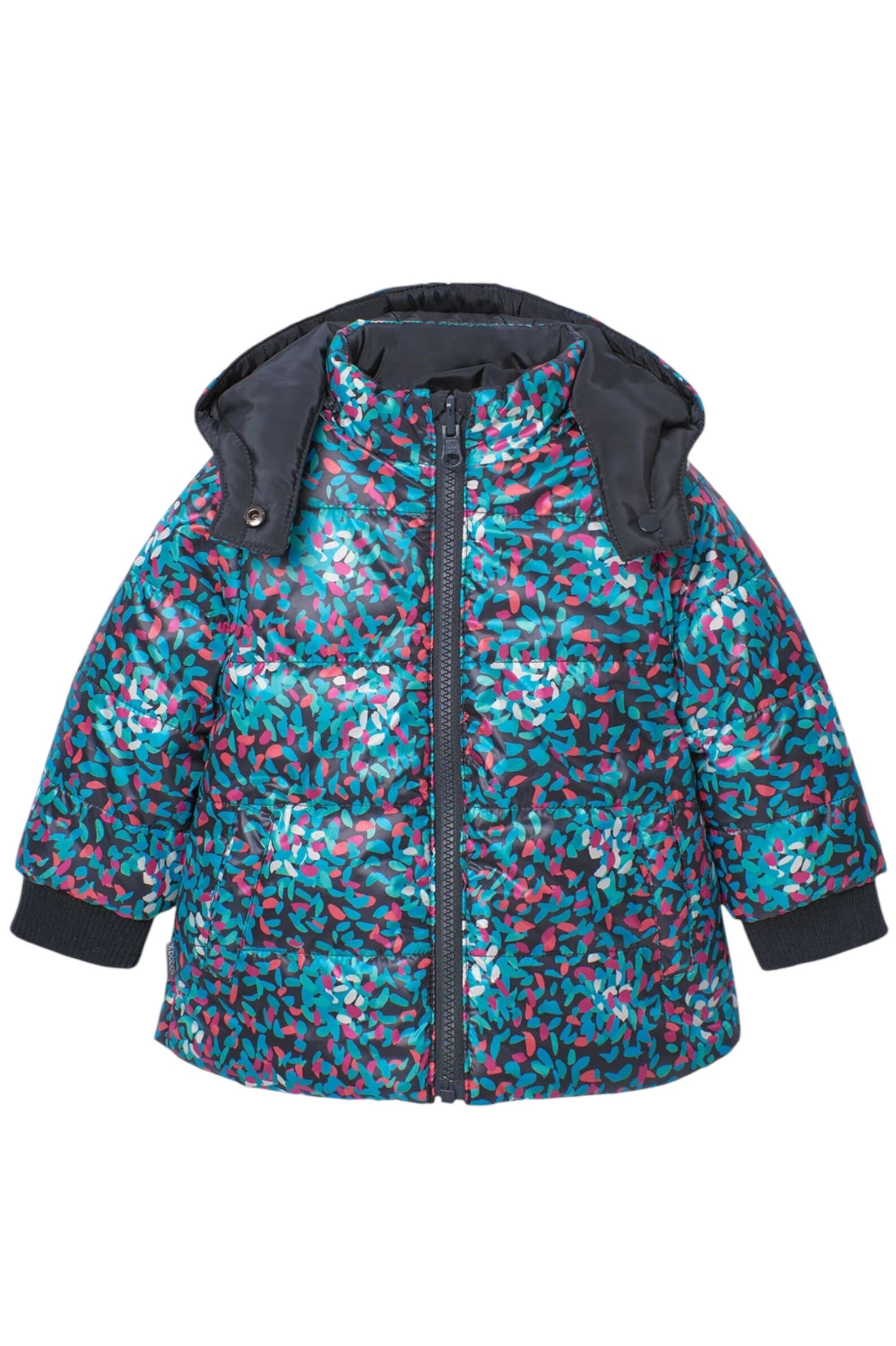 Куртка дев. АРТ.229182,чер-мул,пэ/пэ