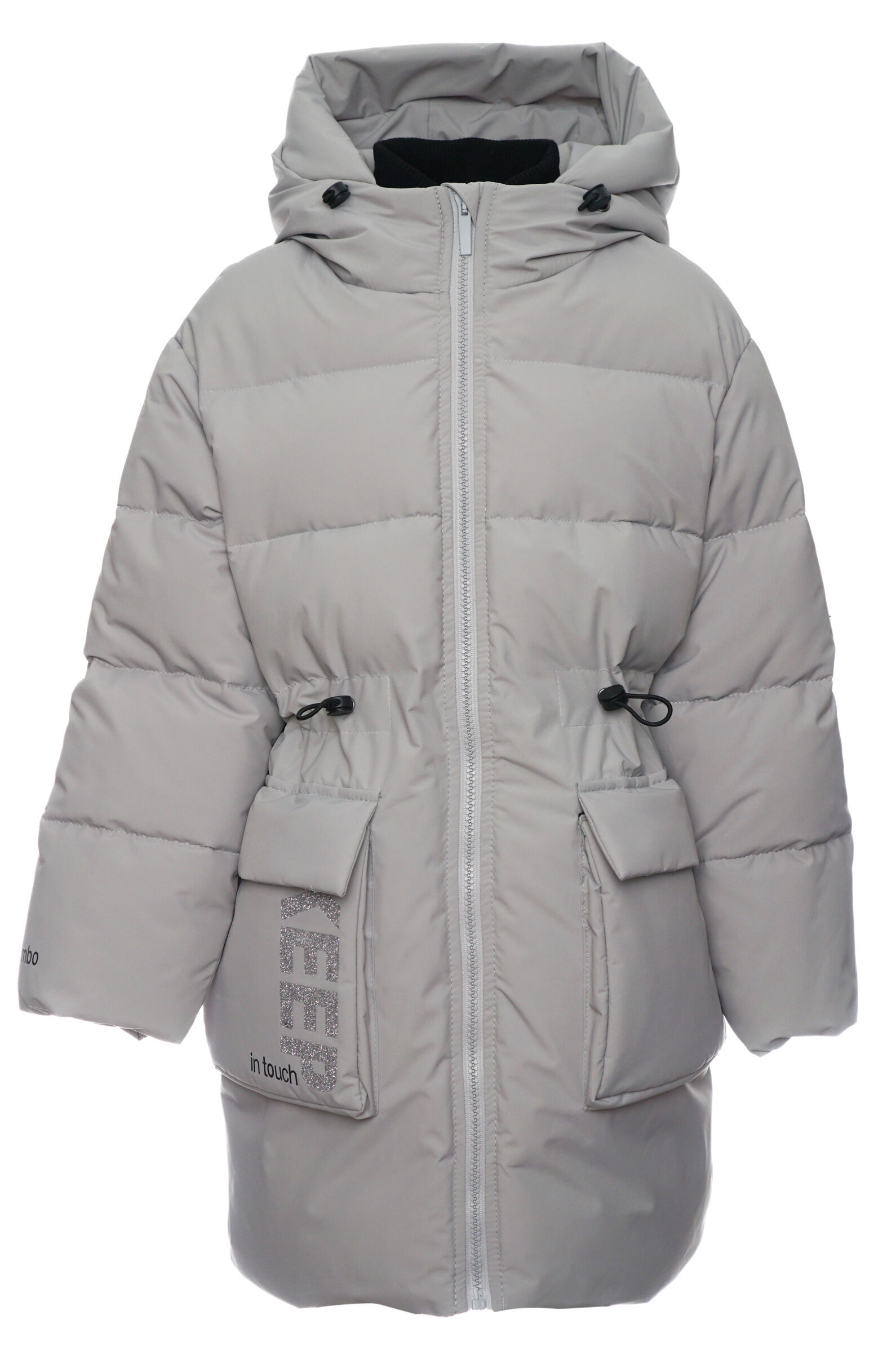 Куртка дев. АРТ.243303,сер,пэ-пэ