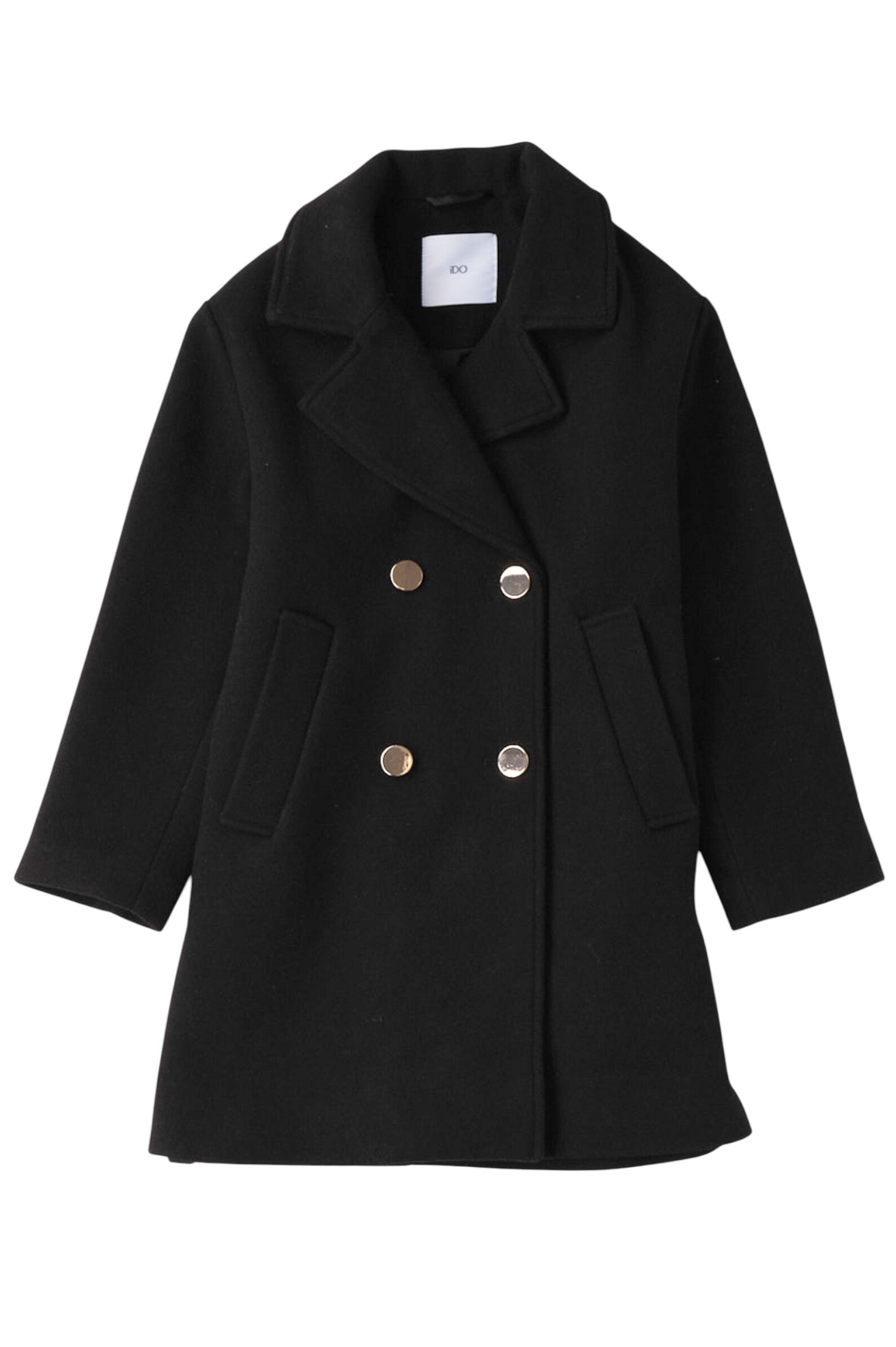 Пальто дев. АРТ.4.F556.00,чер,полиэф-вис-эл