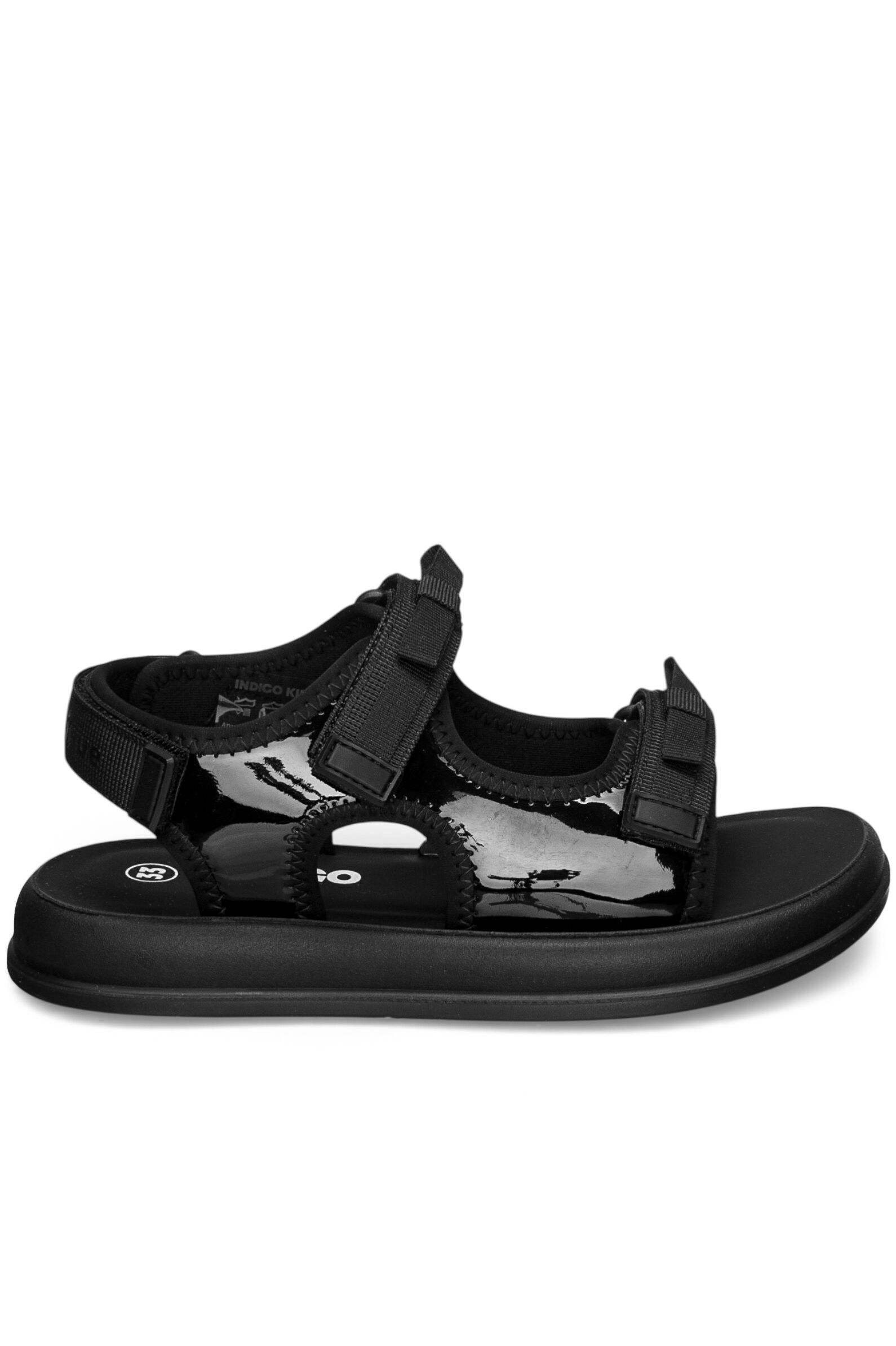 Сандалии дев. АРТ.222-015A,чер,и.лак/тек