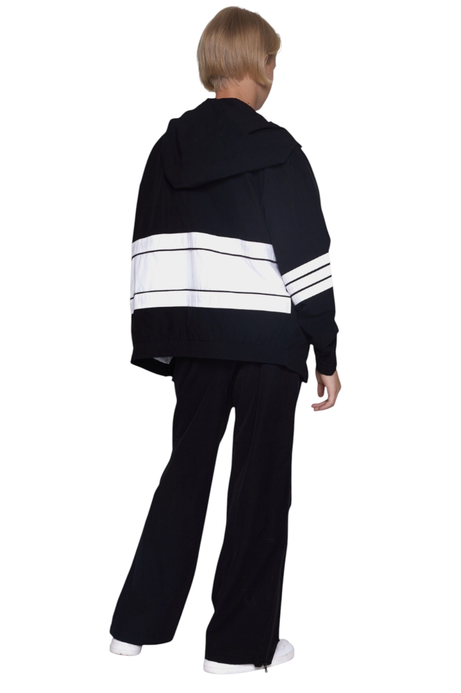 Ветровка АРТ.B-JCK35122,чер-бел,вис-па-эл