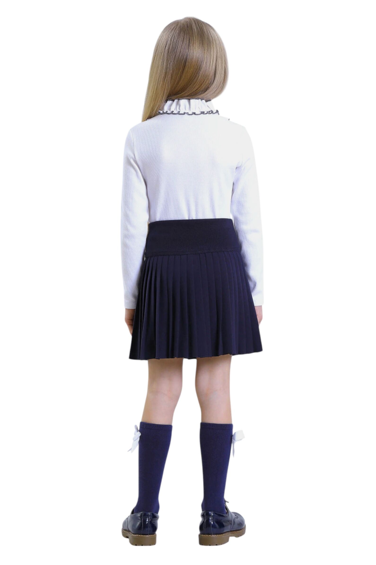 Юбка дев. АРТ.384/3-525/524,син,пэ-вис-эл-хл